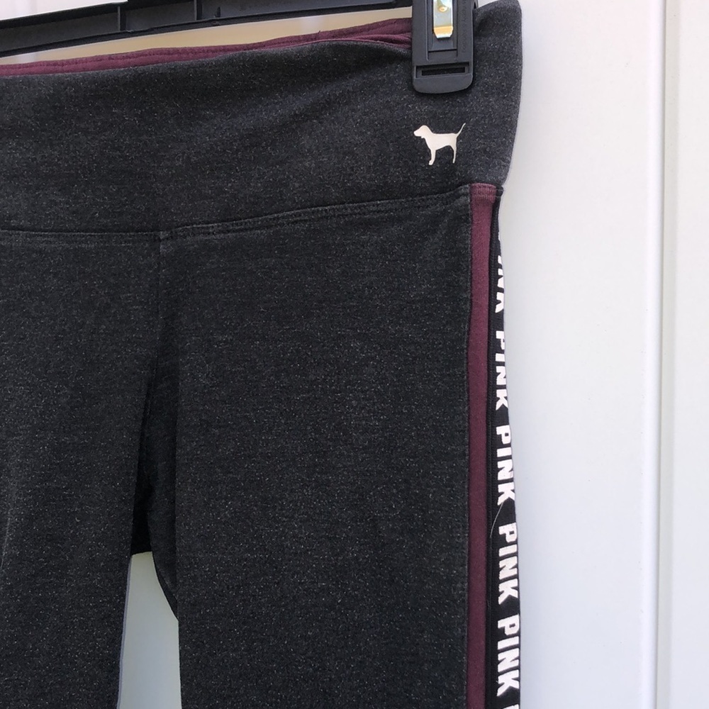 PINK Victoria's secret leggings maroon and gray pants size XS causal pants - Picture 3 of 5